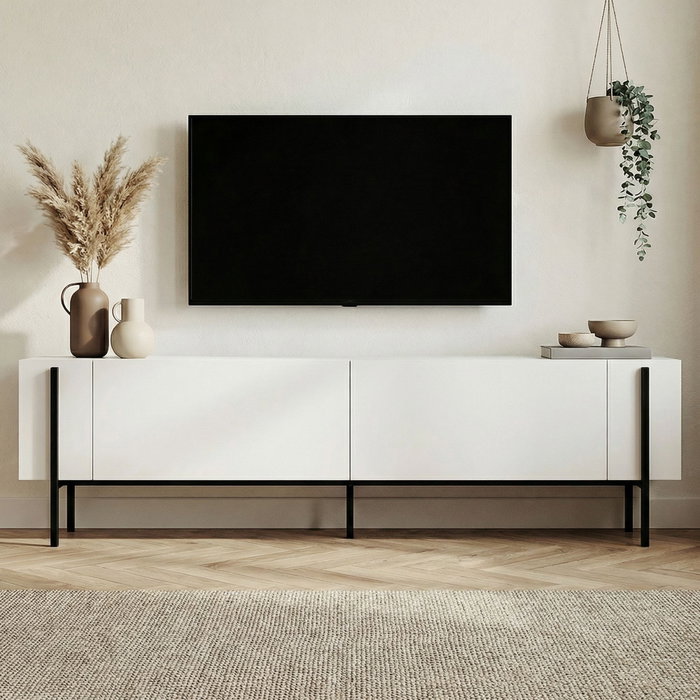 Nordure Nexus Mesa de TV Blanco y Negro